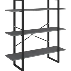 Kirjahylly 1 100x30x105 cm lastulevy betoninharmaa