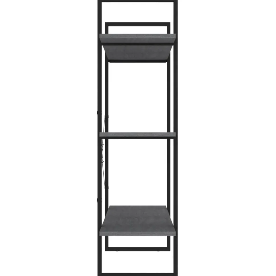 Kirjahylly 1 100x30x105 cm lastulevy betoninharmaa