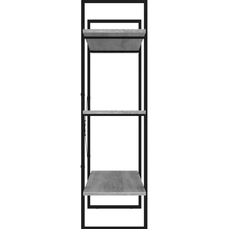 Kirjahylly 1 100x30x105 cm lastulevy betoninharmaa