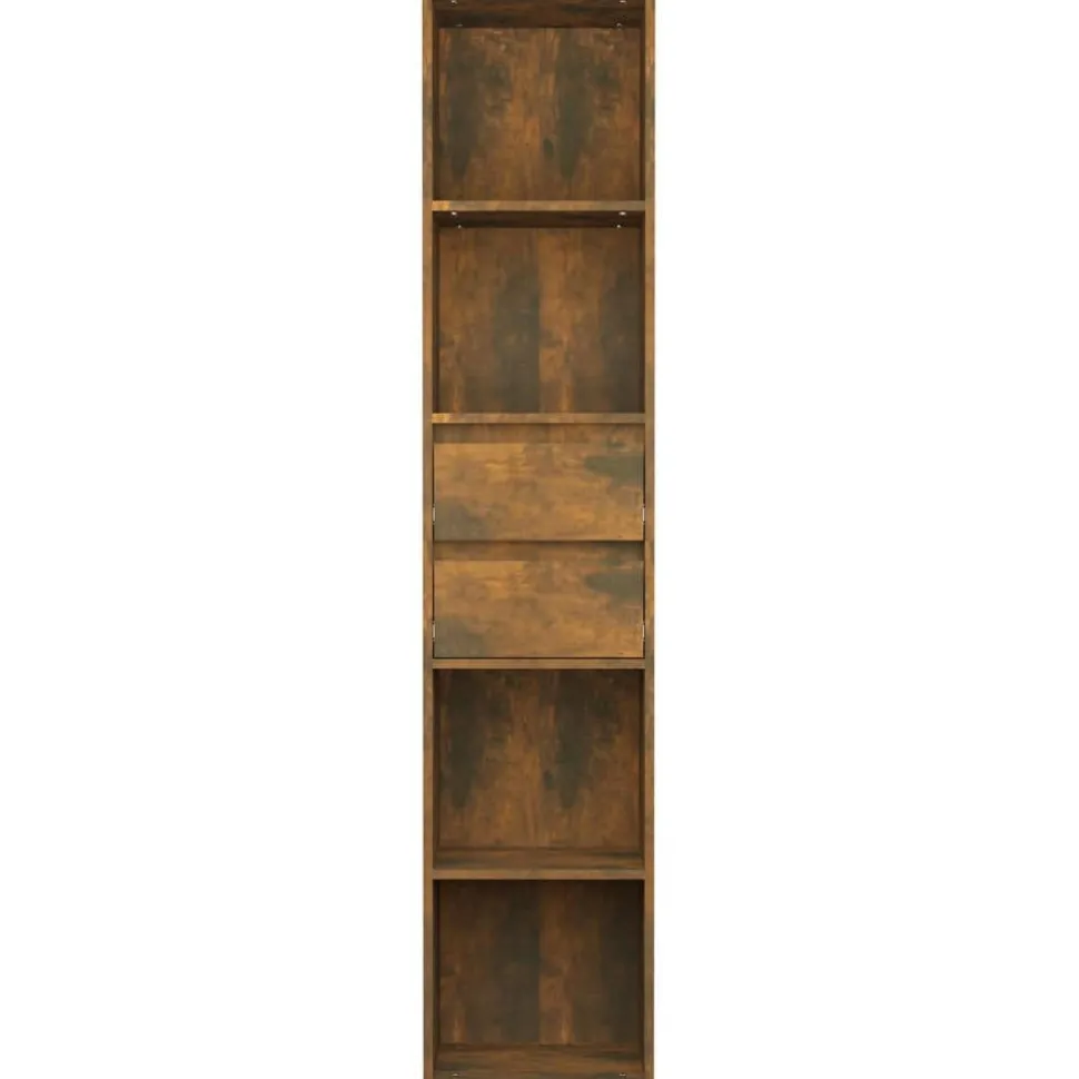 Kirjahylly 36x30x171 cm lastulevy betoninharmaa