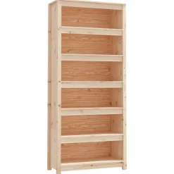 Kirjahylly 50x35x68 cm mänty harmaa