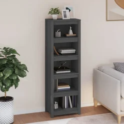 Kirjahylly 50x35x68 cm mänty harmaa