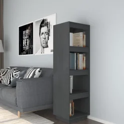 Kirjahylly 40x35x71 cm mänty harmaa