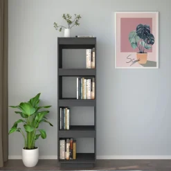 Kirjahylly 40x35x71 cm mänty harmaa