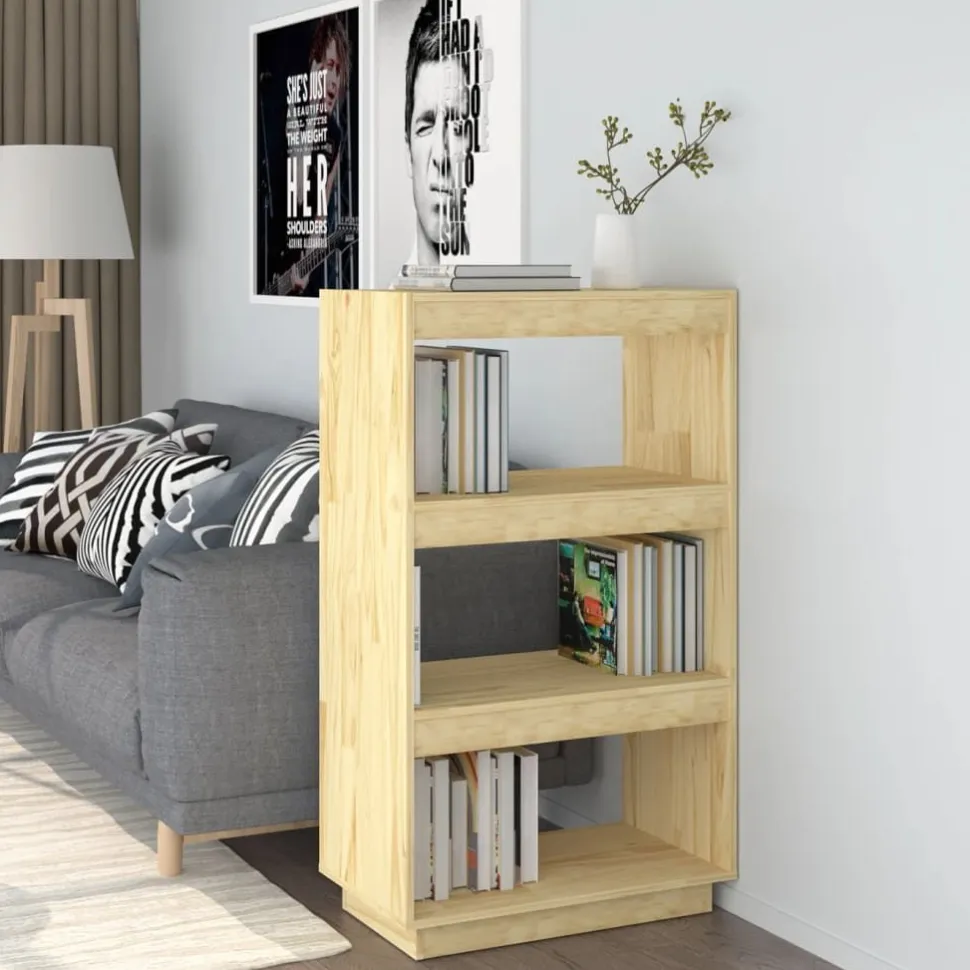 Kirjahylly 40x35x71 cm mänty harmaa
