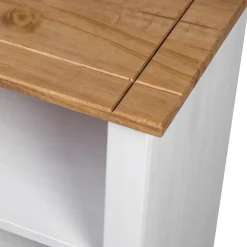Kirjahylly 80x35x110 cm mänty Panama-sarja valkoinen