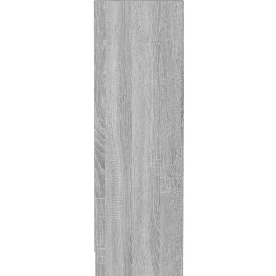Kirjahylly 60x24x74,5 cm tekninen puu harmaa