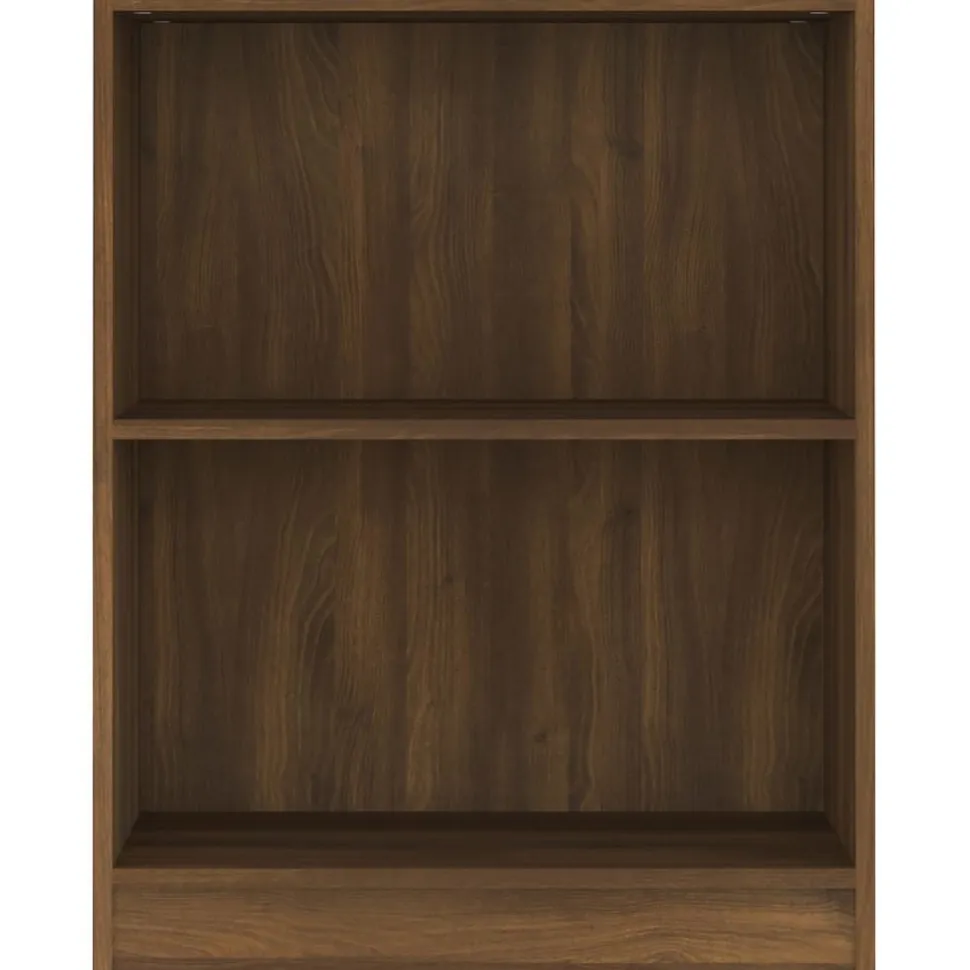 Kirjahylly 60x24x74,5 cm tekninen puu harmaa