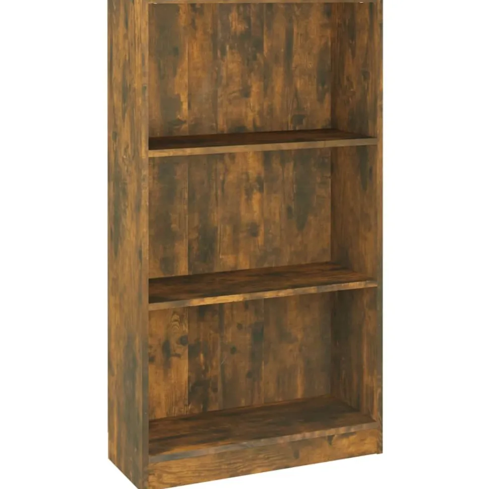 Kirjahylly 60x24x74,5 cm tekninen puu harmaa