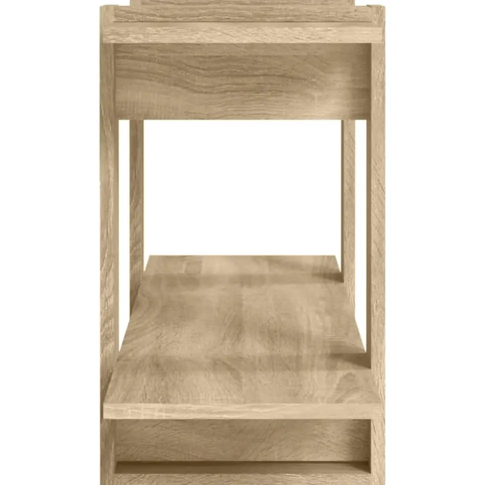 Kirjahylly 100x30x51 cm tekninen puu harmaa