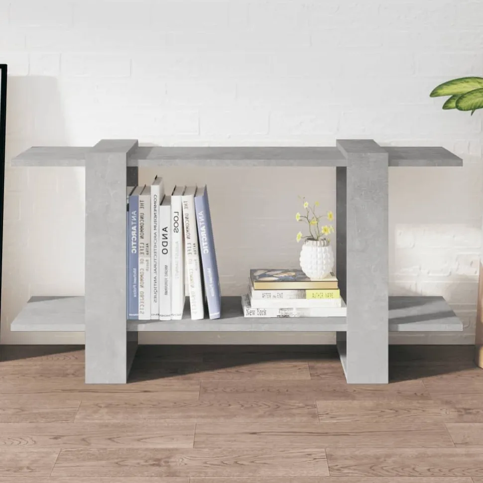Kirjahylly 100x30x51 cm tekninen puu harmaa