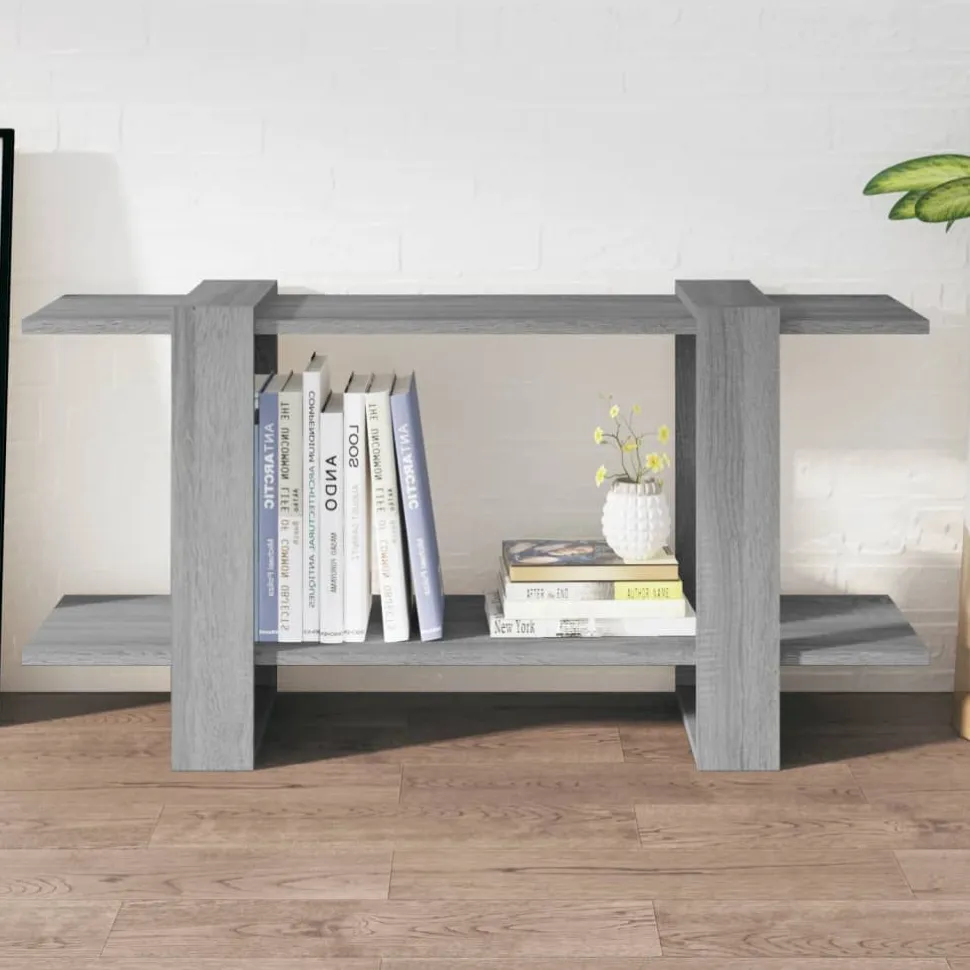 Kirjahylly 100x30x51 cm tekninen puu harmaa