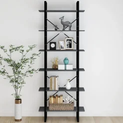Kirjahylly 80x30x105 cm tekninen puu harmaa