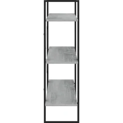 Kirjahylly 80x30x105 cm tekninen puu harmaa