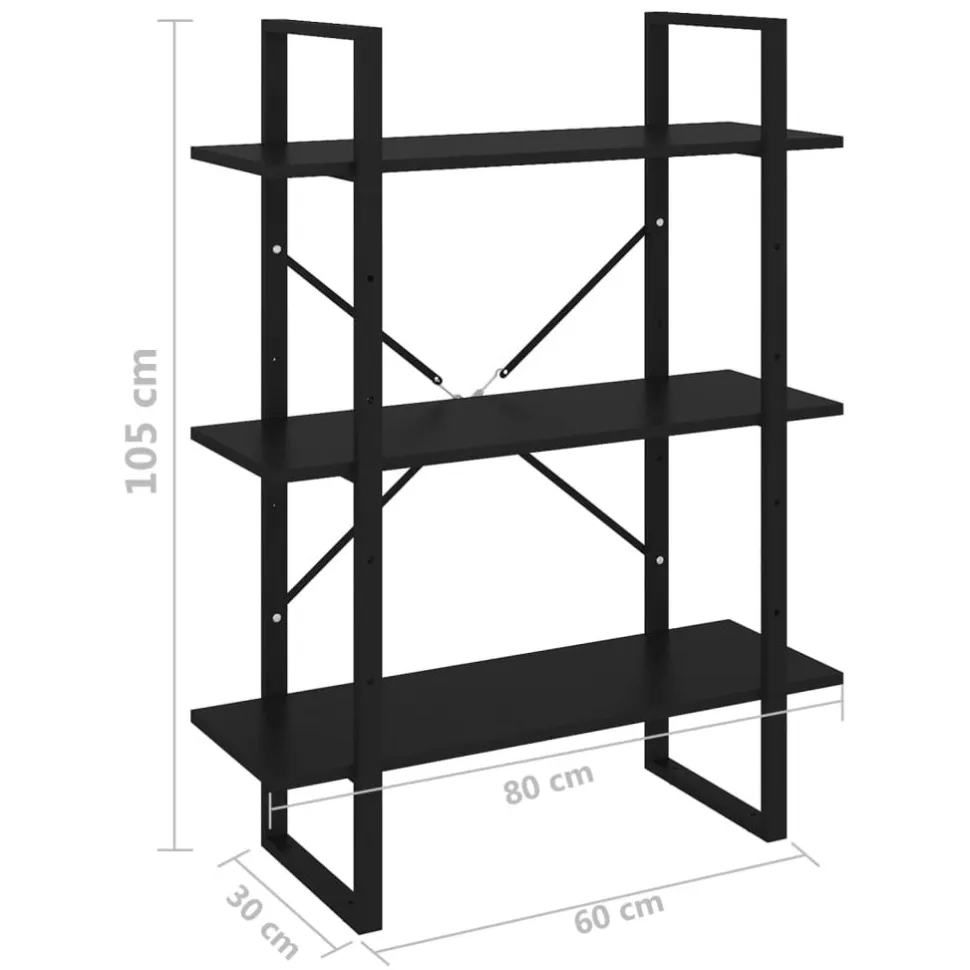 Kirjahylly 80x30x105 cm tekninen puu harmaa