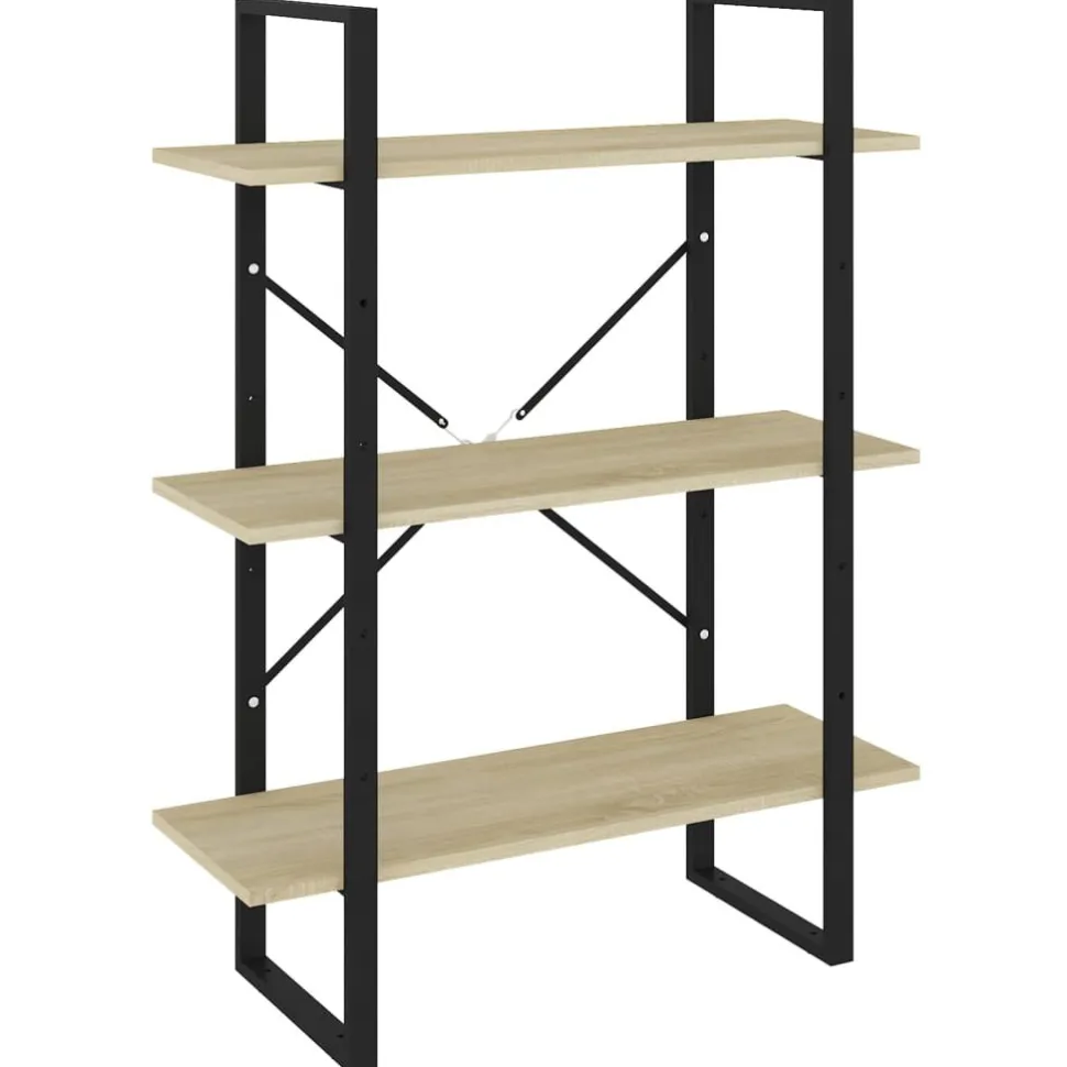 Kirjahylly 80x30x105 cm tekninen puu harmaa
