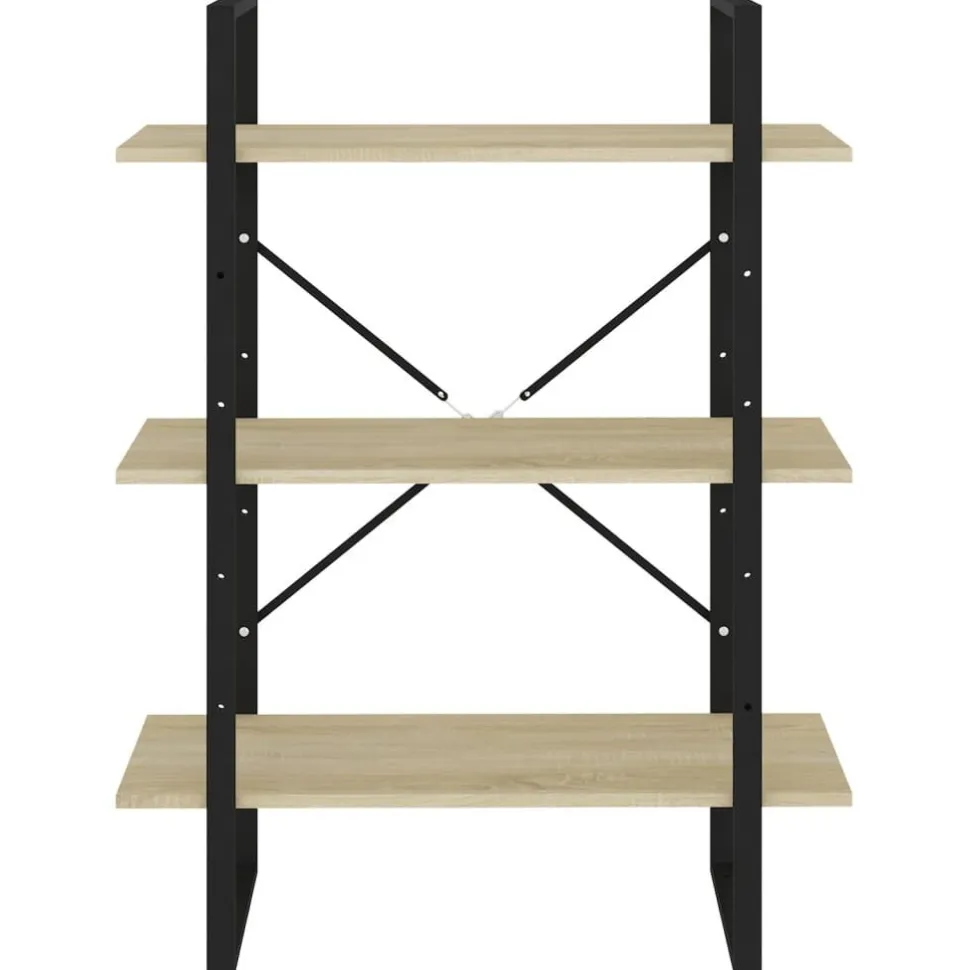 Kirjahylly 80x30x105 cm tekninen puu harmaa