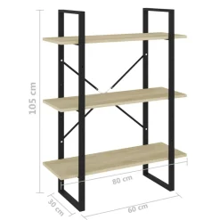 Kirjahylly 80x30x105 cm tekninen puu harmaa