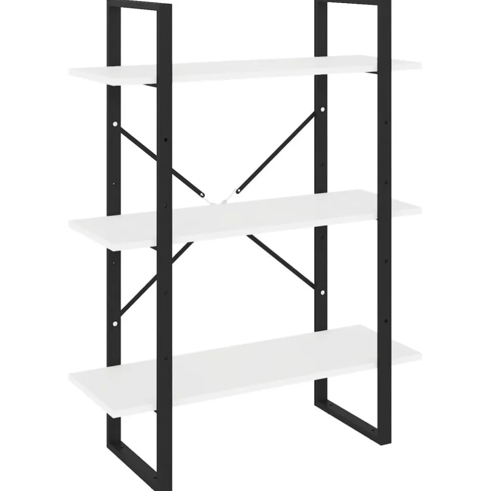 Kirjahylly 80x30x105 cm tekninen puu harmaa