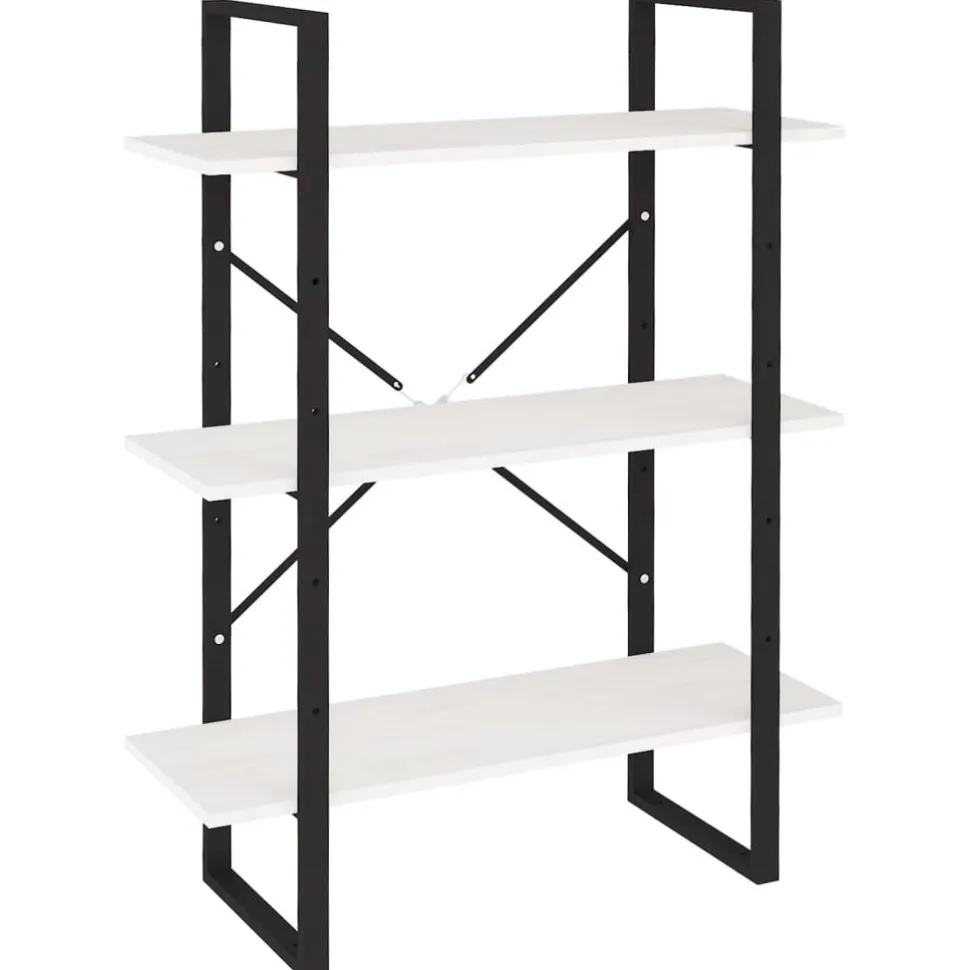 Kirjahylly 80x30x105 cm tekninen puu harmaa