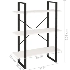 Kirjahylly 80x30x105 cm tekninen puu harmaa