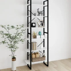 Kirjahylly 80x30x105 cm tekninen puu harmaa