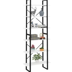 Kirjahylly 80x30x105 cm tekninen puu harmaa