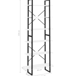 Kirjahylly 80x30x105 cm tekninen puu harmaa