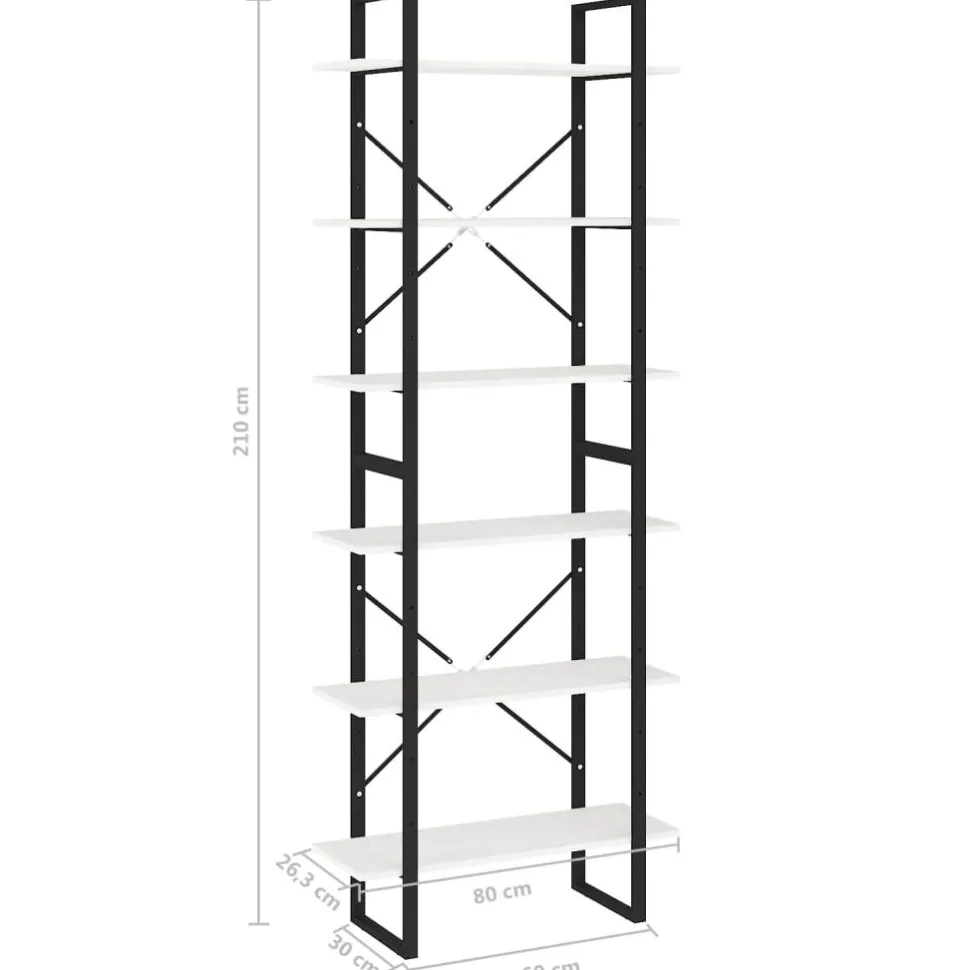 Kirjahylly 80x30x105 cm tekninen puu harmaa