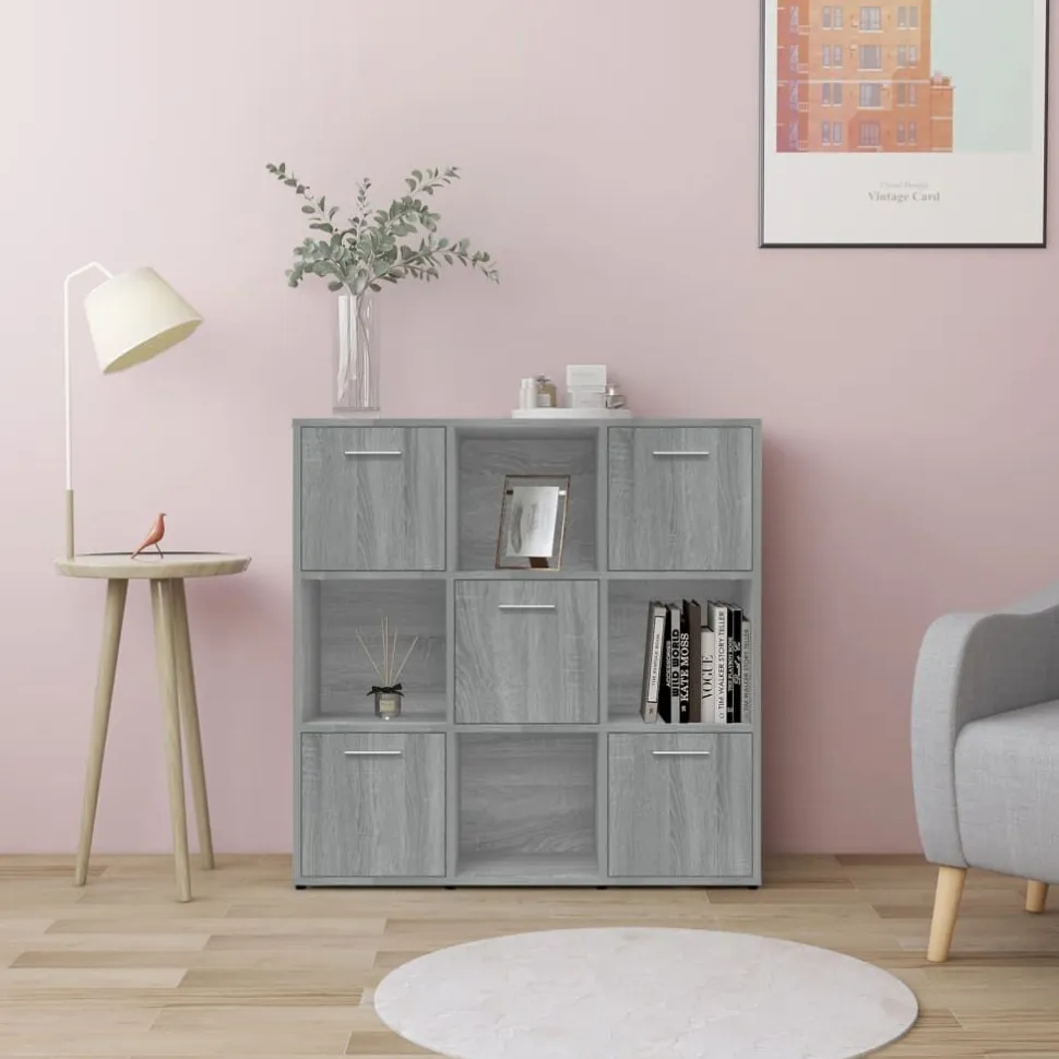 Kirjahylly 90x30x90 cm tekninen puu pähkinä