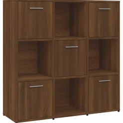 Kirjahylly 90x30x90 cm tekninen puu pähkinä
