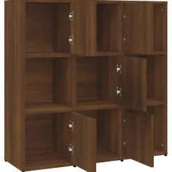 Kirjahylly 90x30x90 cm tekninen puu pähkinä