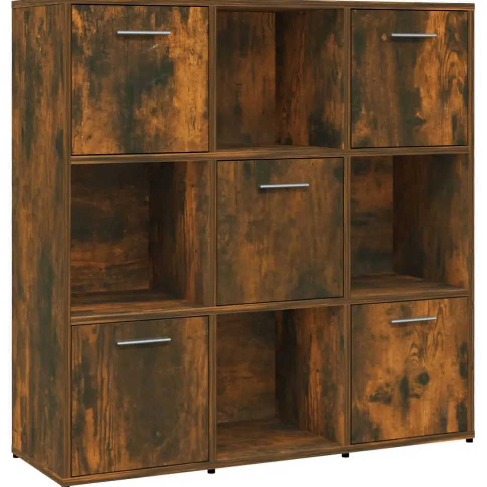 Kirjahylly 90x30x90 cm tekninen puu pähkinä