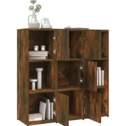 Kirjahylly 90x30x90 cm tekninen puu pähkinä