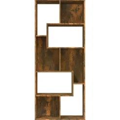 Kirjahylly 67x24x161 cm tekninen puu savutammi