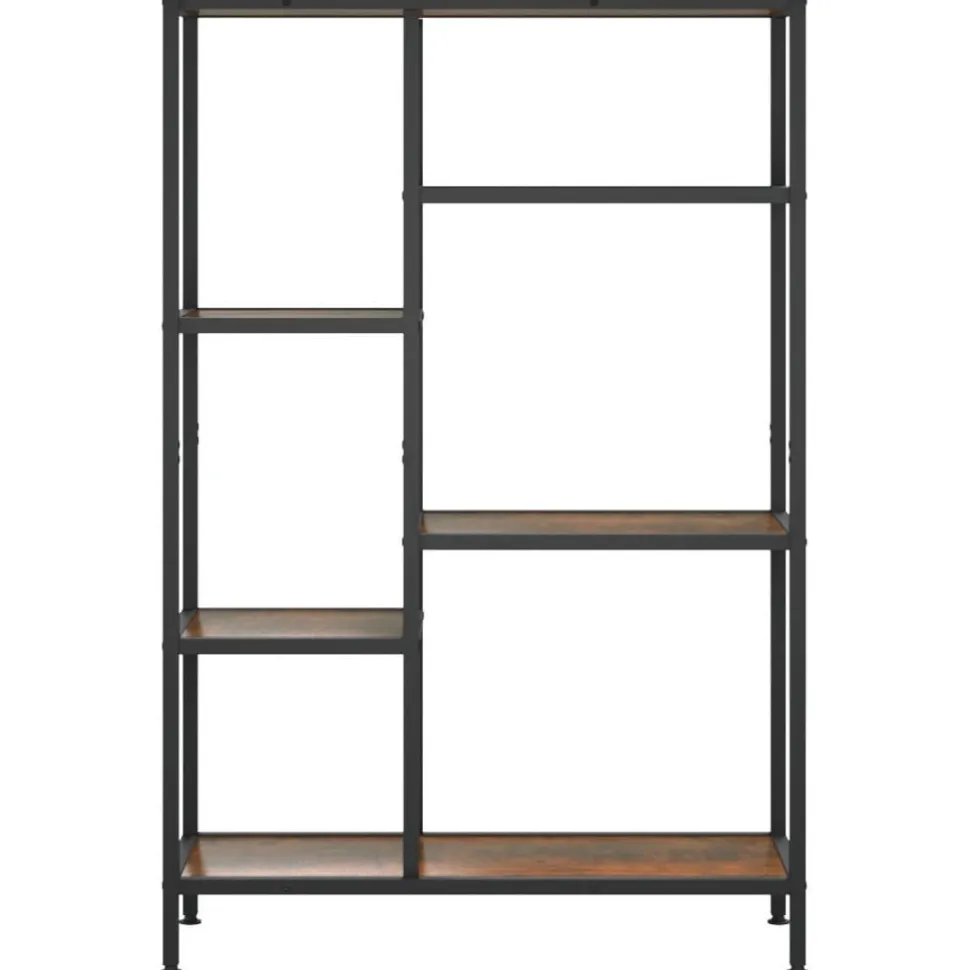 Kirjahylly 2 80x30x120 cm teräs ja tekninen puu