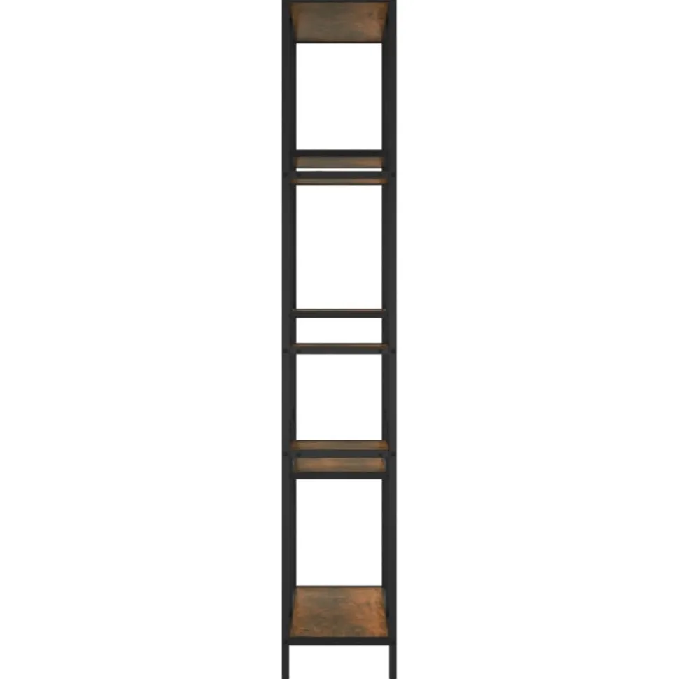 Kirjahylly 2 80x30x120 cm teräs ja tekninen puu