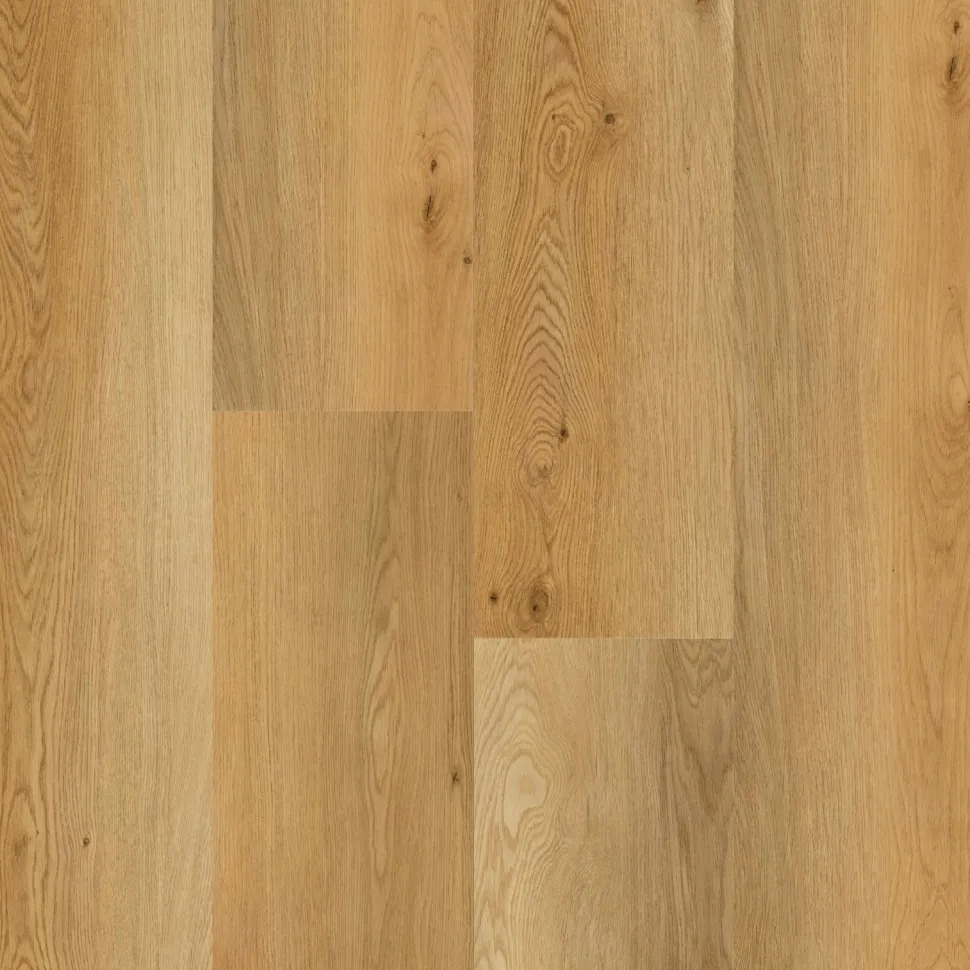 Kivikomposiittivinyylilankku DomusFlooring Mielikin metsätammi, integroitu askeläänieriste