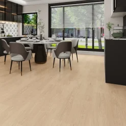 Kivikomposiittivinyylilankku DomusFlooring Untamon omenapuu, integroitu askeläänieriste