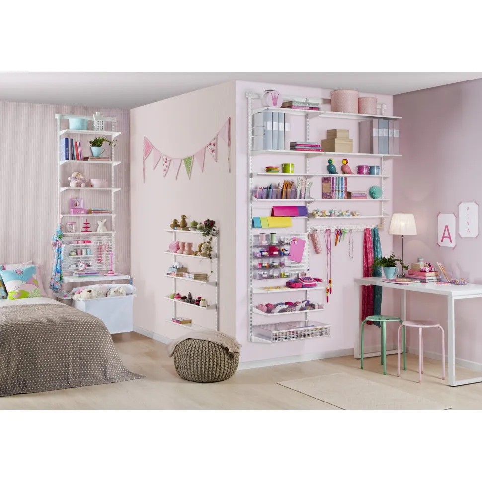 Käännettävä hylly Elfa Utility Home 598x48x115 mm valkoinen