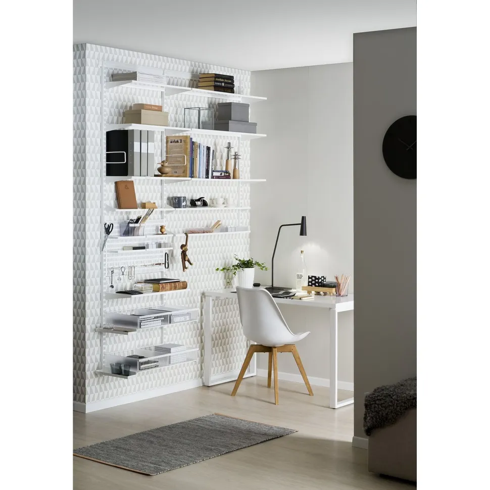 Käännettävä hylly Elfa Utility Home 598x48x115 mm valkoinen