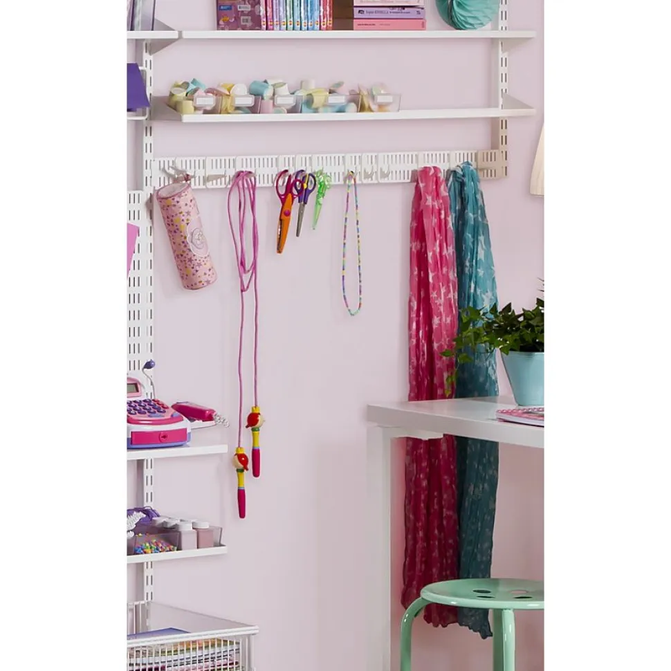 Käännettävä hylly Elfa Utility Home 598x48x115 mm valkoinen