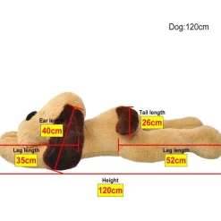 Koira pehmolelu Ruskea 120 cm