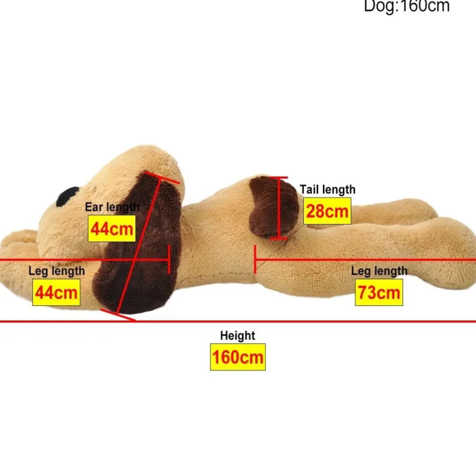 Koira pehmolelu Ruskea 160 cm