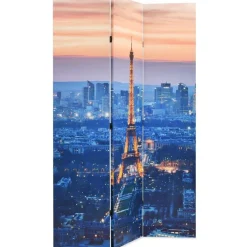 Kokoontaitettava tilanjakaja 120x170 cm pariisin yömaisema