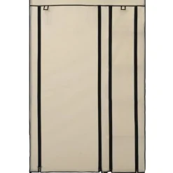 Kokoontaitettavat vaatekaapit 2kpl kerma 110cm kangas