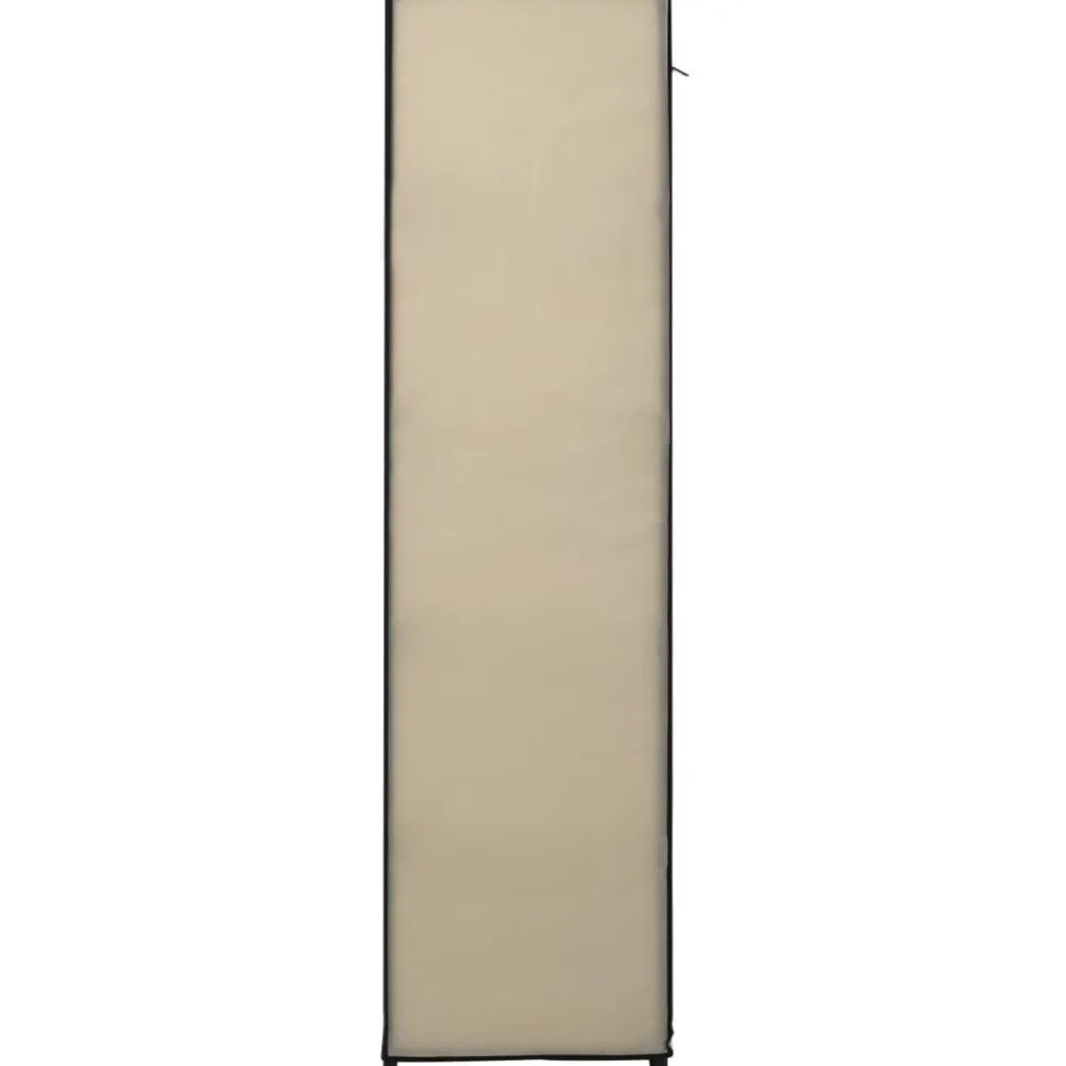 Kokoontaitettava vaatekaappi kerma 110cm kangas