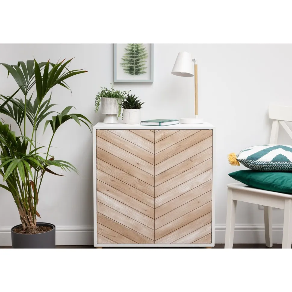 Kontaktimuovi D-C-Fix 346-8200, 0.675x2m, Chevron puu, puujäljitelmä, beige