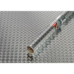 Kontaktimuovi D-C-Fix 340-0060, 0.45x1.5m, metallinen ruudullinen, korkeakiiltoinen, metalli, hopea