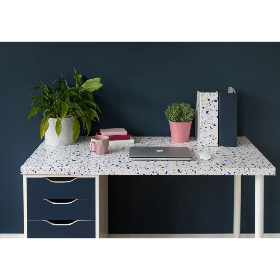 Kontaktimuovi D-C-Fix 346-0695, 0.45x2m, Terrazzo Neo mosaiikki sininen